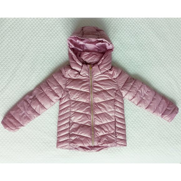 H&M Girls Soft Pink Puffer Jacket / 7-8Year - Picture 2 of 7